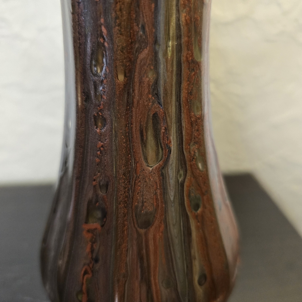 HANDCRAFTED Upcycled Glass Vase HANDPAINTED Abstract Tabletop Art Decor - Picture 10 of 17